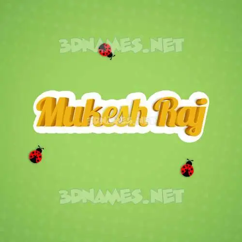 mukesh raj in Ladybugs style - 3D name wallpaper mukesh raj in Ladybugs style - 3D name wallpaper