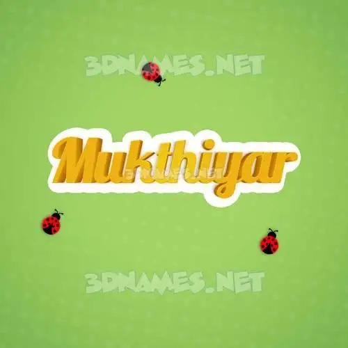 mukthiyar in Ladybugs style - 3D name wallpaper