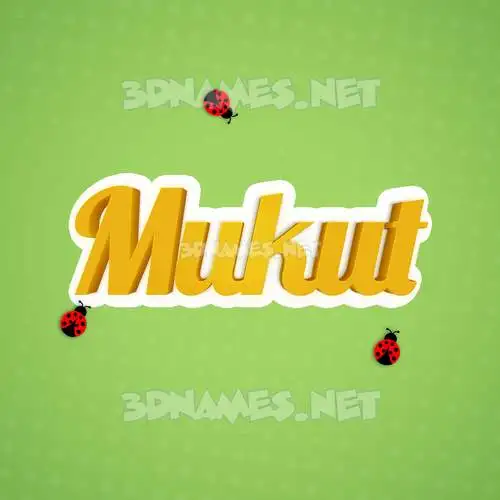 mukut in Ladybugs style - 3D name wallpaper mukut in Ladybugs style - 3D name wallpaper