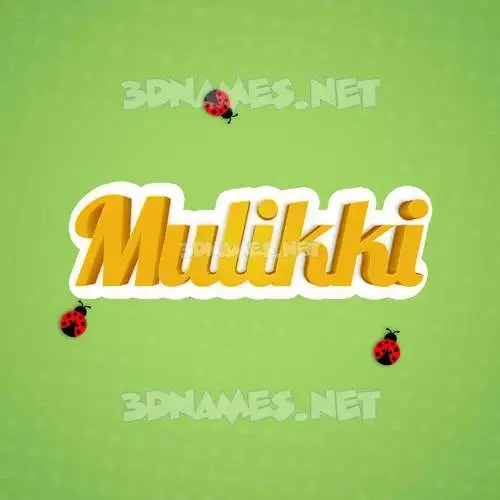 mulikki in Ladybugs style - 3D name wallpaper mulikki in Ladybugs style - 3D name wallpaper