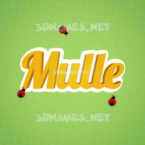 mulle in Ladybugs style - 3D name wallpaper mulle in Ladybugs style - 3D name wallpaper