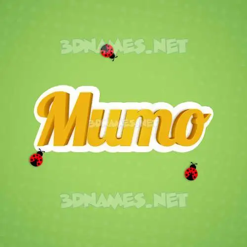 mumo in Ladybugs style - 3D name wallpaper mumo in Ladybugs style - 3D name wallpaper