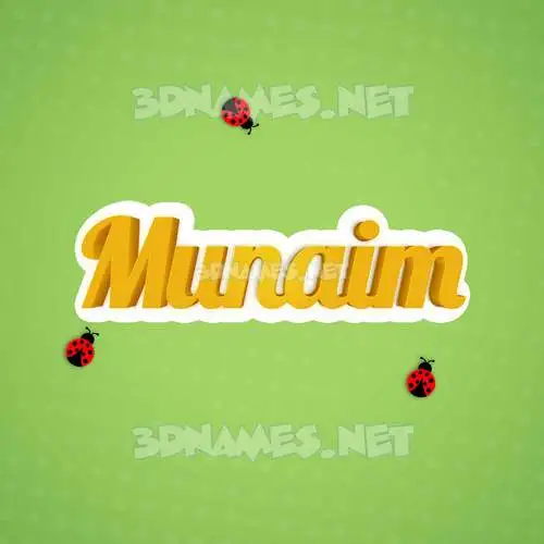 munaim in Ladybugs style - 3D name wallpaper munaim in Ladybugs style - 3D name wallpaper