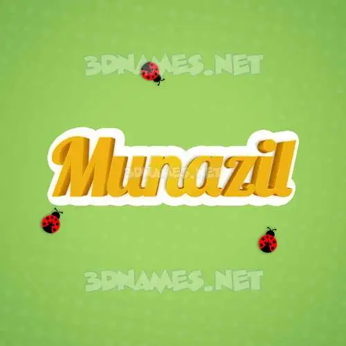 munazil in Ladybugs style - 3D name wallpaper munazil in Ladybugs style - 3D name wallpaper