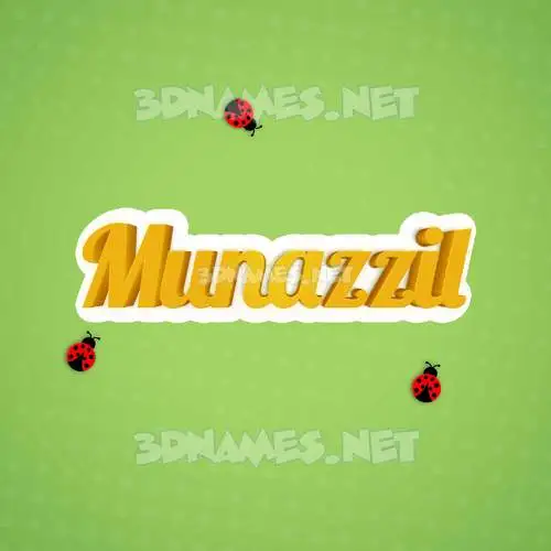 munazzil in Ladybugs style - 3D name wallpaper munazzil in Ladybugs style - 3D name wallpaper