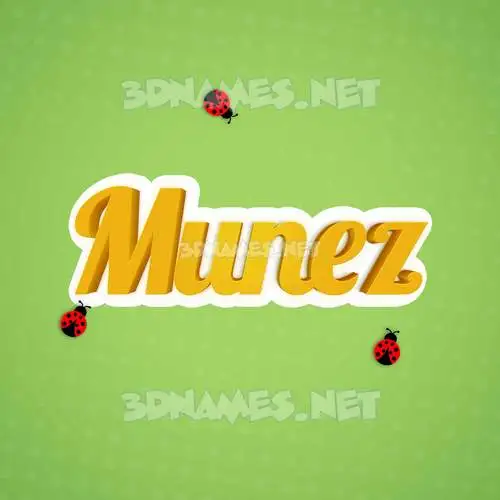 munez in Ladybugs style - 3D name wallpaper