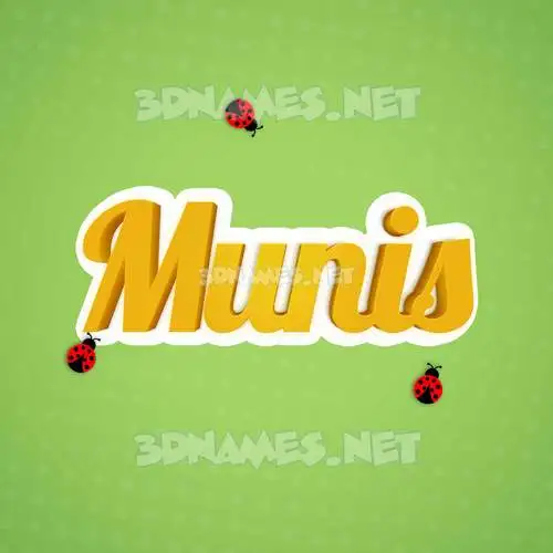 munis in Ladybugs style - 3D name wallpaper munis in Ladybugs style - 3D name wallpaper