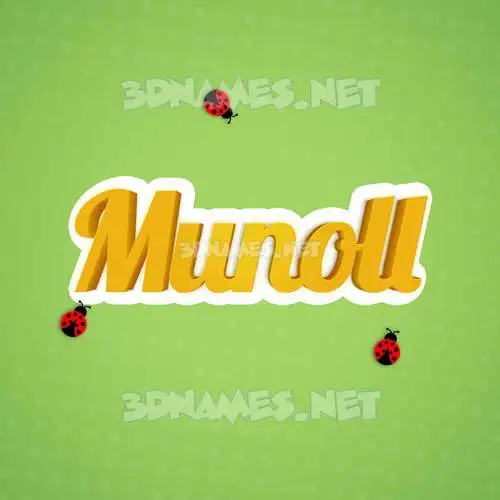 munoll in Ladybugs style - 3D name wallpaper munoll in Ladybugs style - 3D name wallpaper