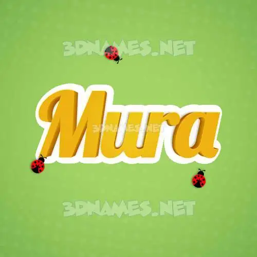 mura in Ladybugs style - 3D name wallpaper mura in Ladybugs style - 3D name wallpaper