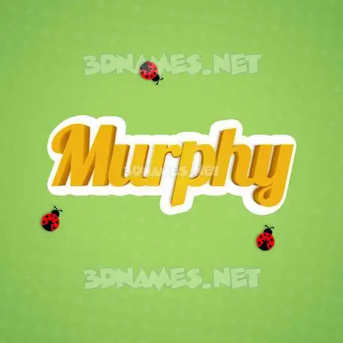 murphy in Ladybugs style - 3D name wallpaper