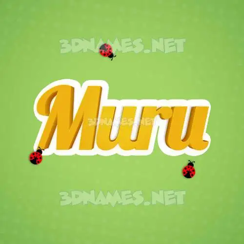 muru in Ladybugs style - 3D name wallpaper muru in Ladybugs style - 3D name wallpaper