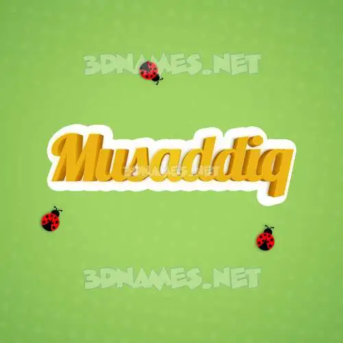 musaddiq in Ladybugs style - 3D name wallpaper
