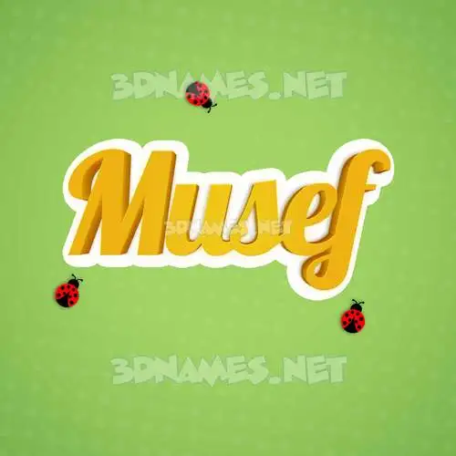 musef in Ladybugs style - 3D name wallpaper musef in Ladybugs style - 3D name wallpaper