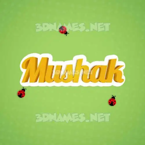 mushak in Ladybugs style - 3D name wallpaper mushak in Ladybugs style - 3D name wallpaper