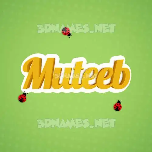 muteeb in Ladybugs style - 3D name wallpaper muteeb in Ladybugs style - 3D name wallpaper