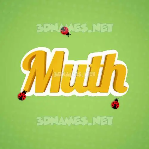 muth in Ladybugs style - 3D name wallpaper muth in Ladybugs style - 3D name wallpaper