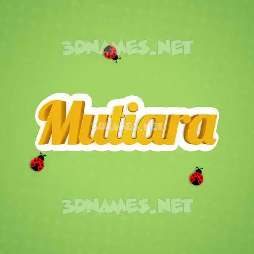 mutiara in Ladybugs style - 3D name wallpaper mutiara in Ladybugs style - 3D name wallpaper