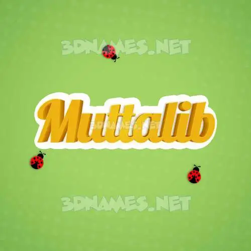 muttalib in Ladybugs style - 3D name wallpaper muttalib in Ladybugs style - 3D name wallpaper