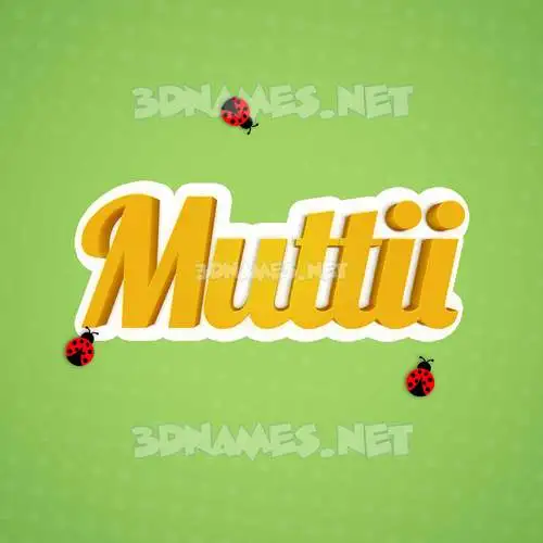 muttii in Ladybugs style - 3D name wallpaper muttii in Ladybugs style - 3D name wallpaper
