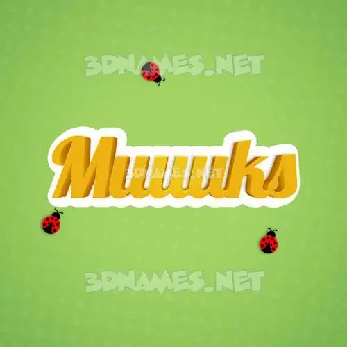 muuuks in Ladybugs style - 3D name wallpaper muuuks in Ladybugs style - 3D name wallpaper