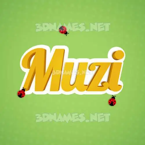 muzi in Ladybugs style - 3D name wallpaper muzi in Ladybugs style - 3D name wallpaper