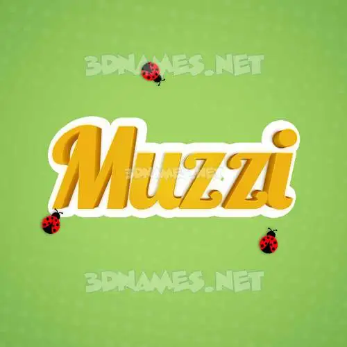 muzzi in Ladybugs style - 3D name wallpaper muzzi in Ladybugs style - 3D name wallpaper