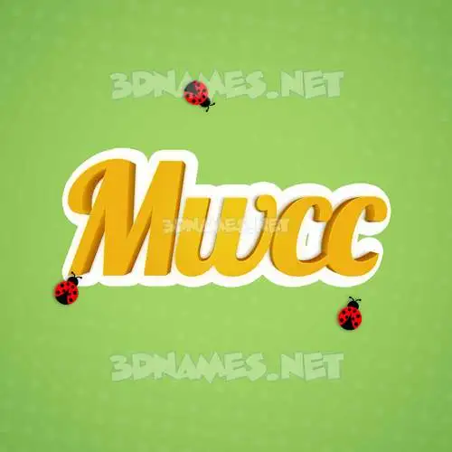 mwcc in Ladybugs style - 3D name wallpaper