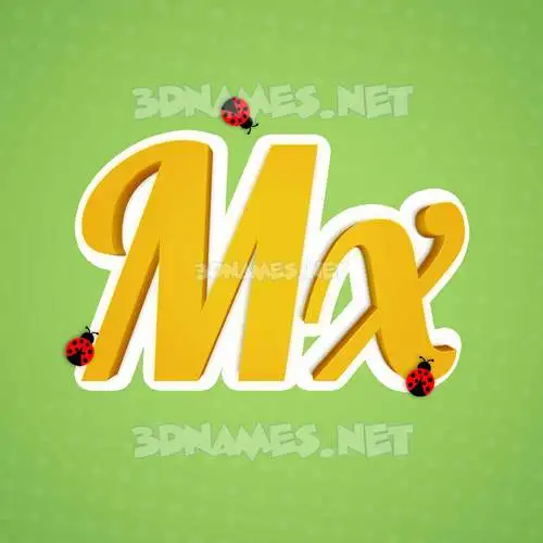mx in Ladybugs style - 3D name wallpaper