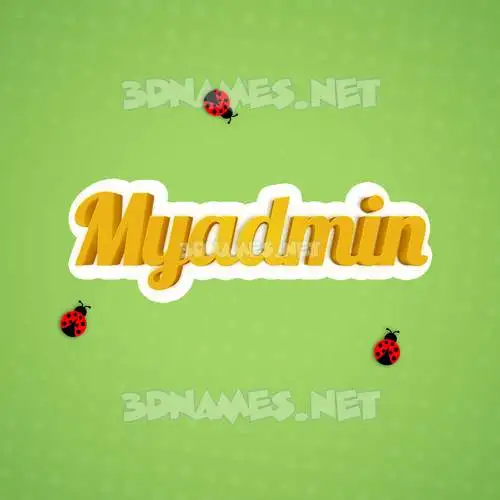 myadmin in Ladybugs style - 3D name wallpaper myadmin in Ladybugs style - 3D name wallpaper