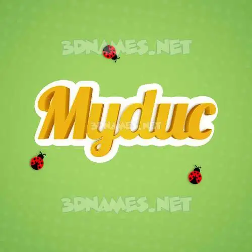 myduc in Ladybugs style - 3D name wallpaper myduc in Ladybugs style - 3D name wallpaper
