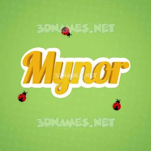 mynor in Ladybugs style - 3D name wallpaper mynor in Ladybugs style - 3D name wallpaper