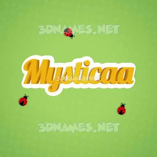 mysticaa in Ladybugs style - 3D name wallpaper mysticaa in Ladybugs style - 3D name wallpaper