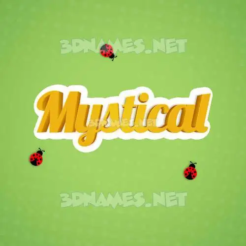 mystical in Ladybugs style - 3D name wallpaper mystical in Ladybugs style - 3D name wallpaper