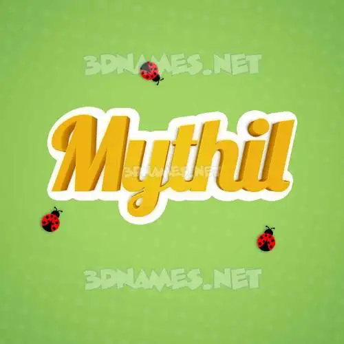 mythil in Ladybugs style - 3D name wallpaper