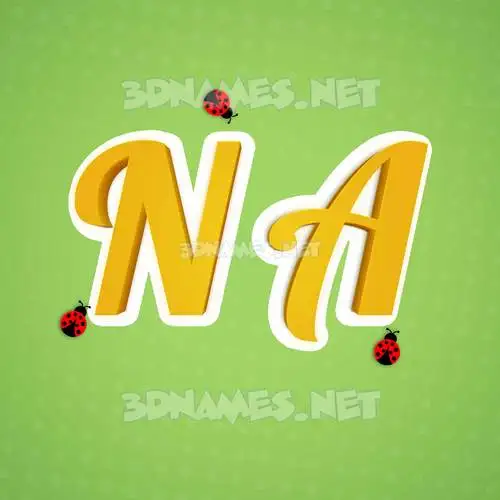 n a in Ladybugs style - 3D name wallpaper