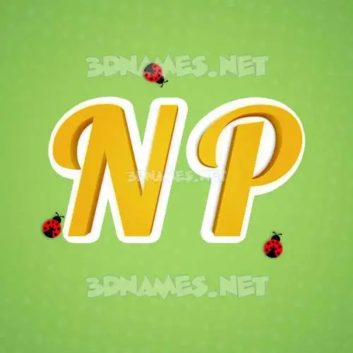 n p in Ladybugs style - 3D name wallpaper n p in Ladybugs style - 3D name wallpaper