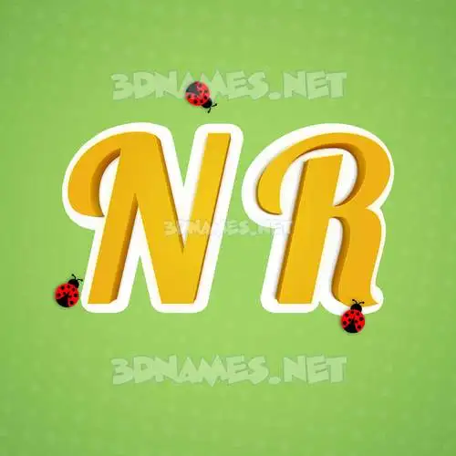 n r in Ladybugs style - 3D name wallpaper n r in Ladybugs style - 3D name wallpaper