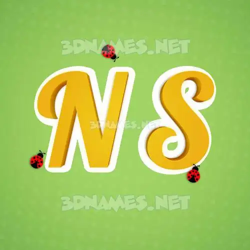 n s in Ladybugs style - 3D name wallpaper n s in Ladybugs style - 3D name wallpaper