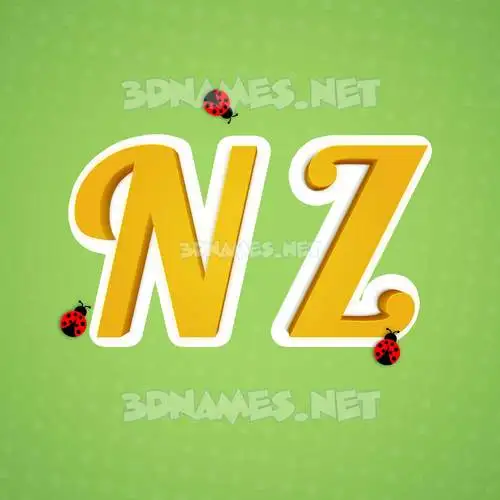 n z in Ladybugs style - 3D name wallpaper n z in Ladybugs style - 3D name wallpaper
