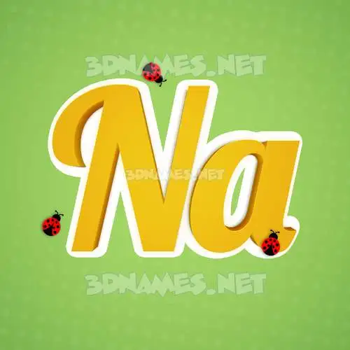 na in Ladybugs style - 3D name wallpaper na in Ladybugs style - 3D name wallpaper