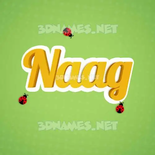 naag in Ladybugs style - 3D name wallpaper
