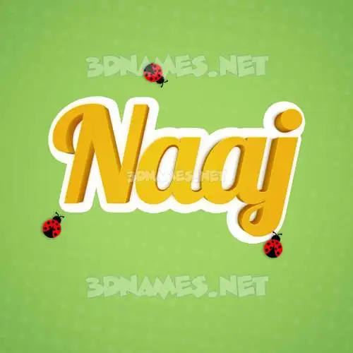 naaj in Ladybugs style - 3D name wallpaper