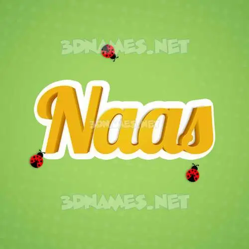 naas in Ladybugs style - 3D name wallpaper