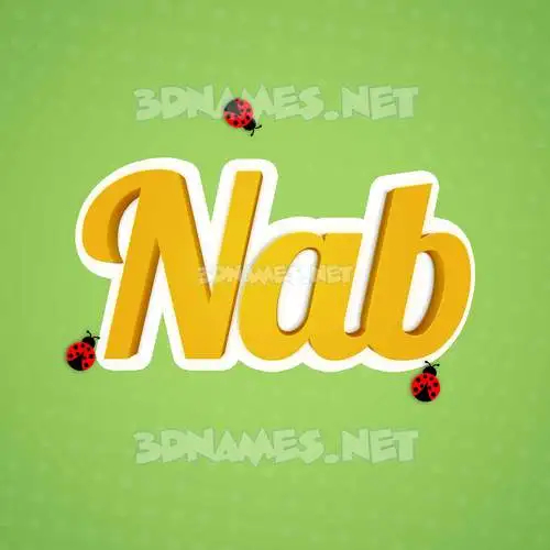 nab in Ladybugs style - 3D name wallpaper
