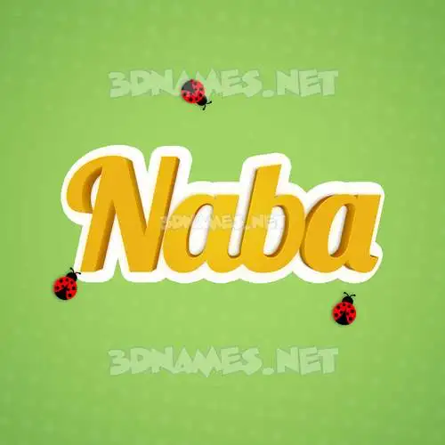 naba in Ladybugs style - 3D name wallpaper