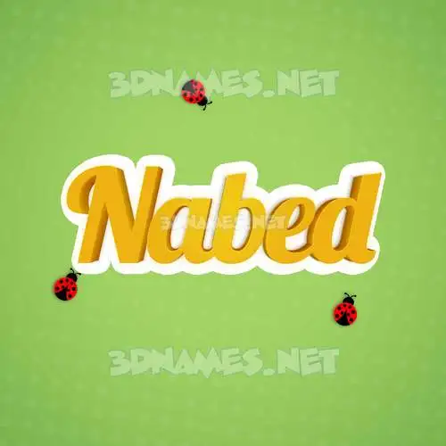 nabed in Ladybugs style - 3D name wallpaper
