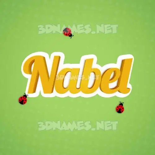 nabel in Ladybugs style - 3D name wallpaper