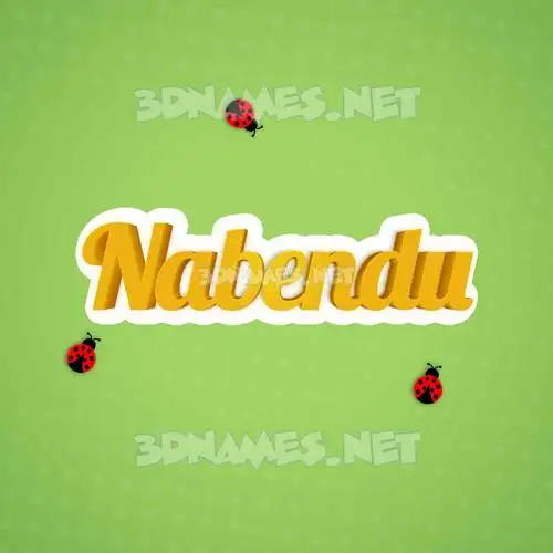 nabendu in Ladybugs style - 3D name wallpaper