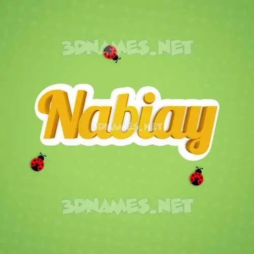 nabiay in Ladybugs style - 3D name wallpaper