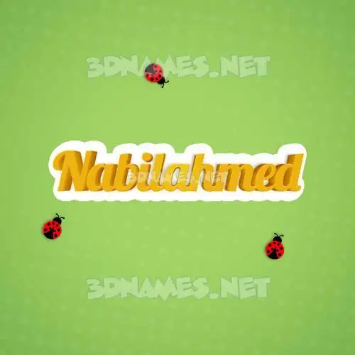 nabilahmed in Ladybugs style - 3D name wallpaper nabilahmed in Ladybugs style - 3D name wallpaper
